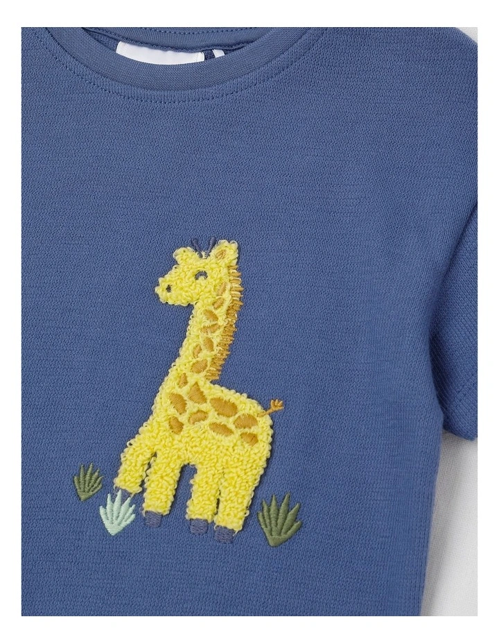 Safari Boxy T-Shirt in Mid Blues image 2