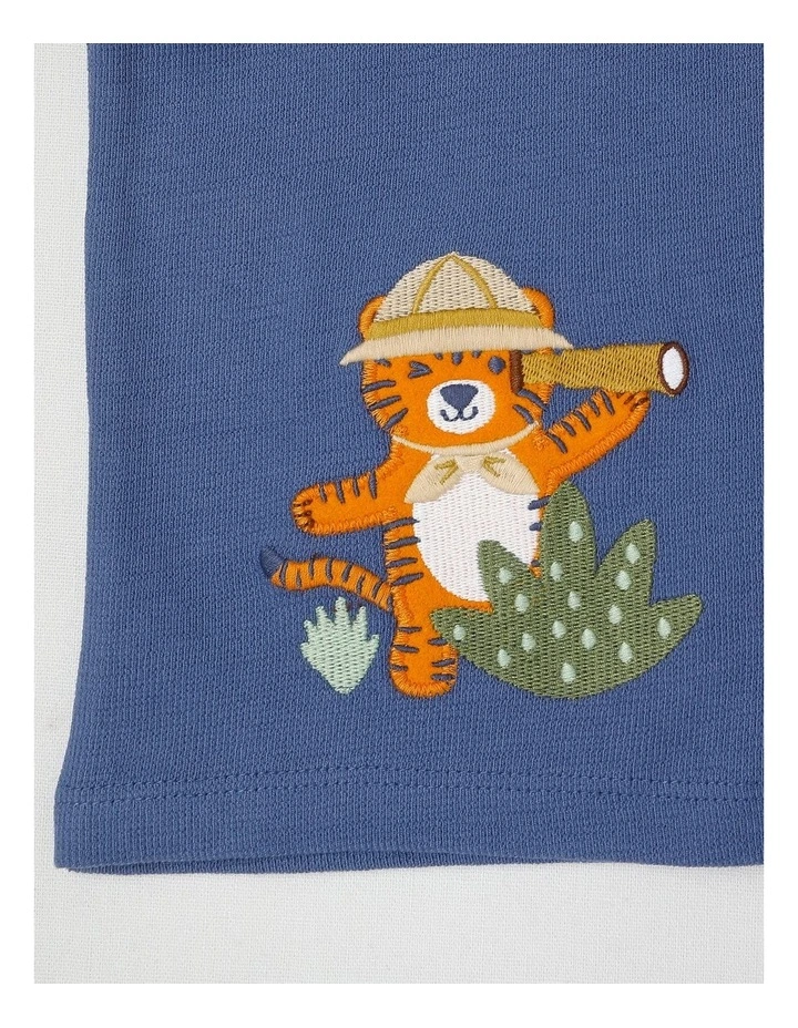 Safari Boxy T-Shirt in Mid Blues image 4