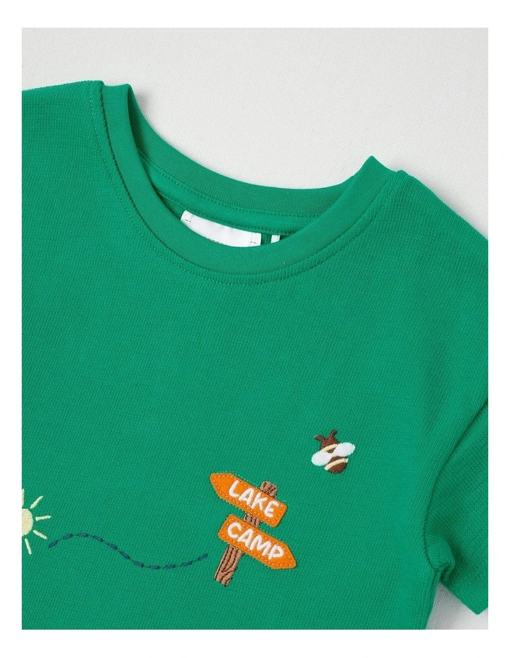 Dog Boxy T-Shirt in Teal image 2