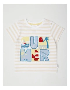 Stripe Summer T-Shirt in Bone