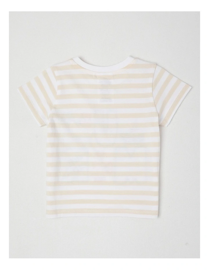 Stripe Summer T-Shirt in Bone image 3