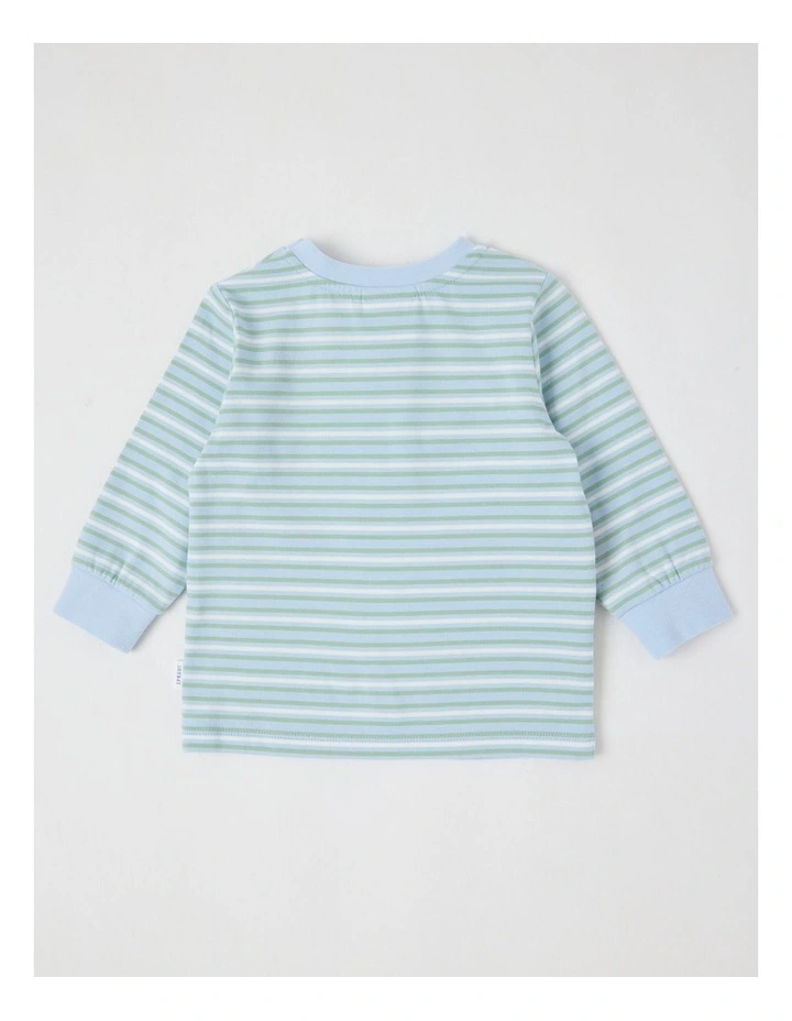 Koala Apple Truck Yarndye Stripe T/Shirt in Bluestone image 3