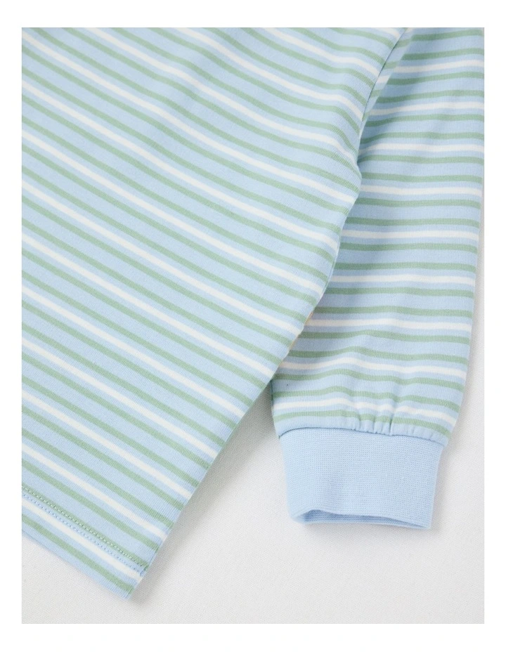 Koala Apple Truck Yarndye Stripe T/Shirt in Bluestone image 4