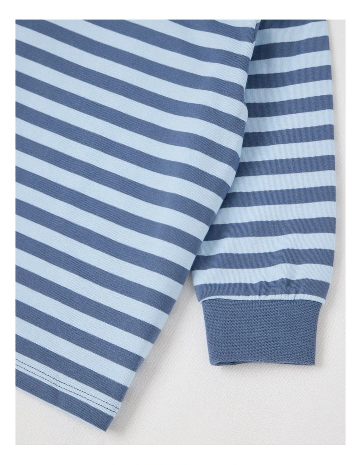 Polar Bear Yarndye Stripe T/Shirt in Midnight image 4