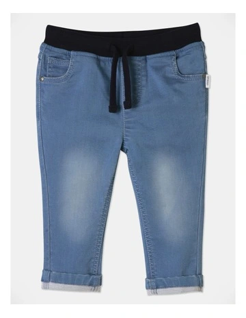 Knit Pants in Denim
