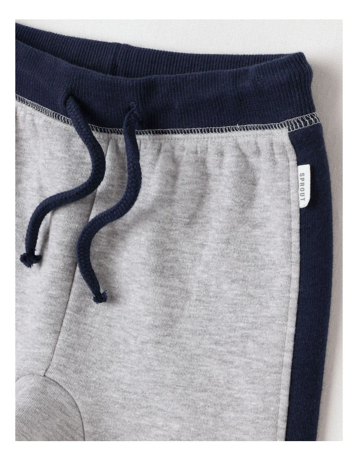 Essential Colour Block Trackpants in Grey Marle image 2