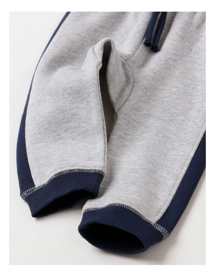 Essential Colour Block Trackpants in Grey Marle image 4