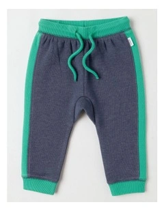 Essential Colour Block Trackpants in Indigo Marle