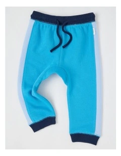 Essential Colour Block Trackpants in Malibu Blue