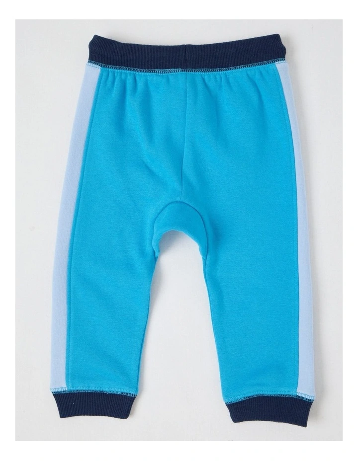 Essential Colour Block Trackpants in Malibu Blue image 3