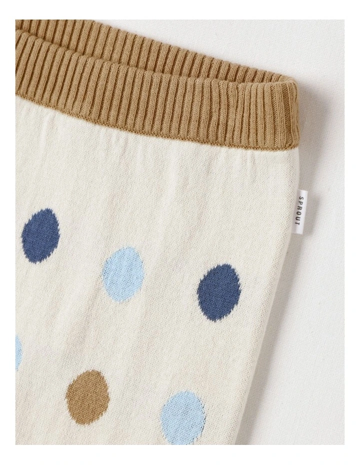 Essential Spot Intarsia Leggings in Egg Nog image 4