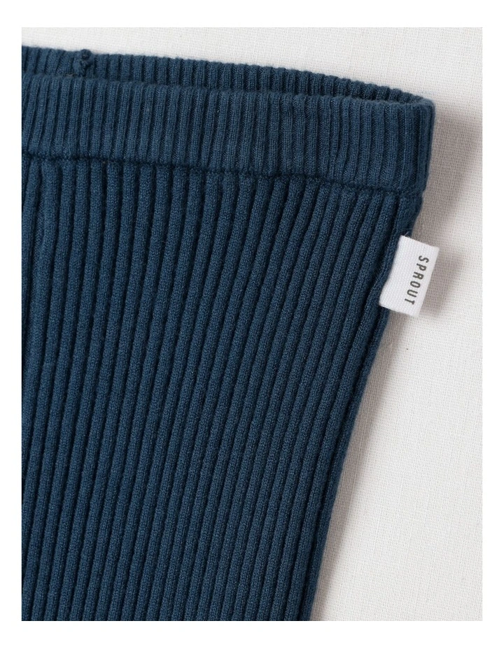 Essential Rib Leggings in Dark Denim image 2