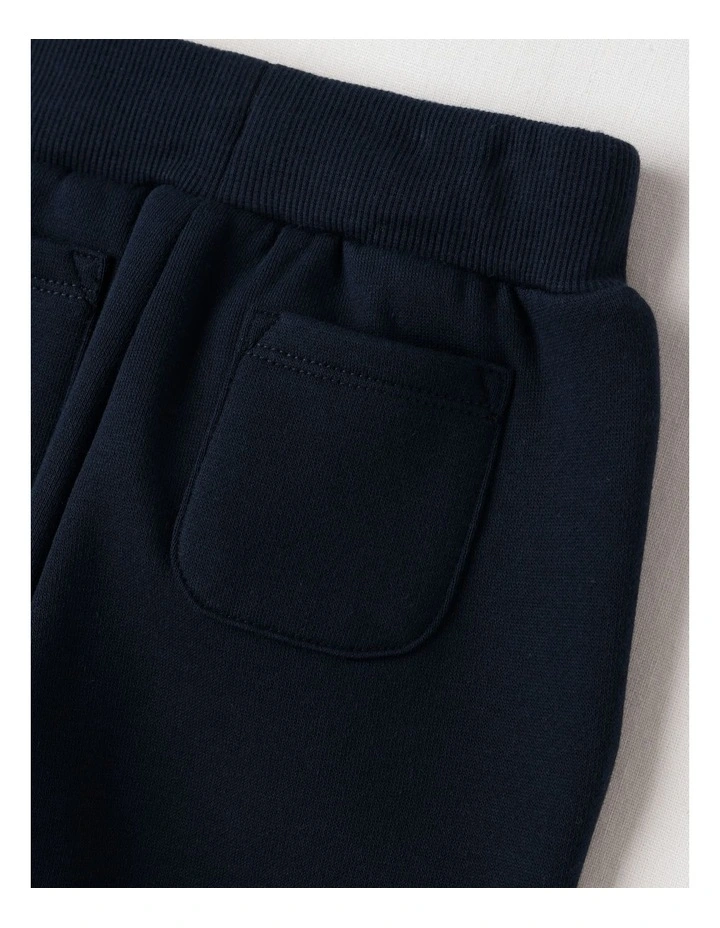 Knit Pin Tuck Trackpants in Navy image 4