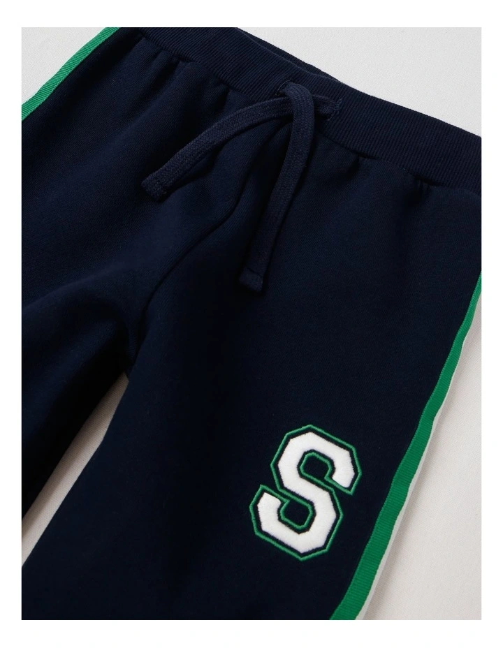 Spliced Side Trackpants in Navy image 2
