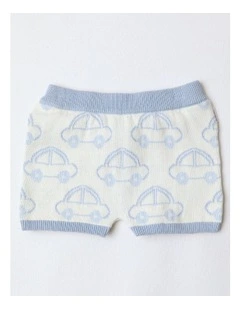 Essential Cars Knit Shorts in Cream