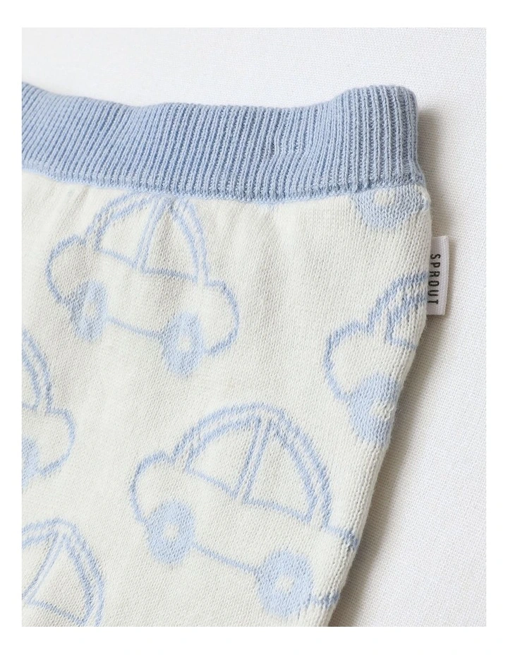 Essential Cars Knit Shorts in Cream image 2