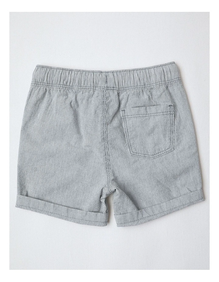 Essential Everyday Ticking Stripe Shorts in Indigo image 3