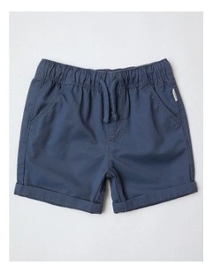 Essential Everyday Plain Shorts in Indigo