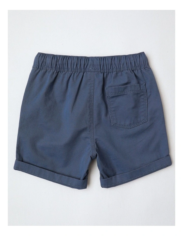 Essential Everyday Plain Shorts in Indigo image 3