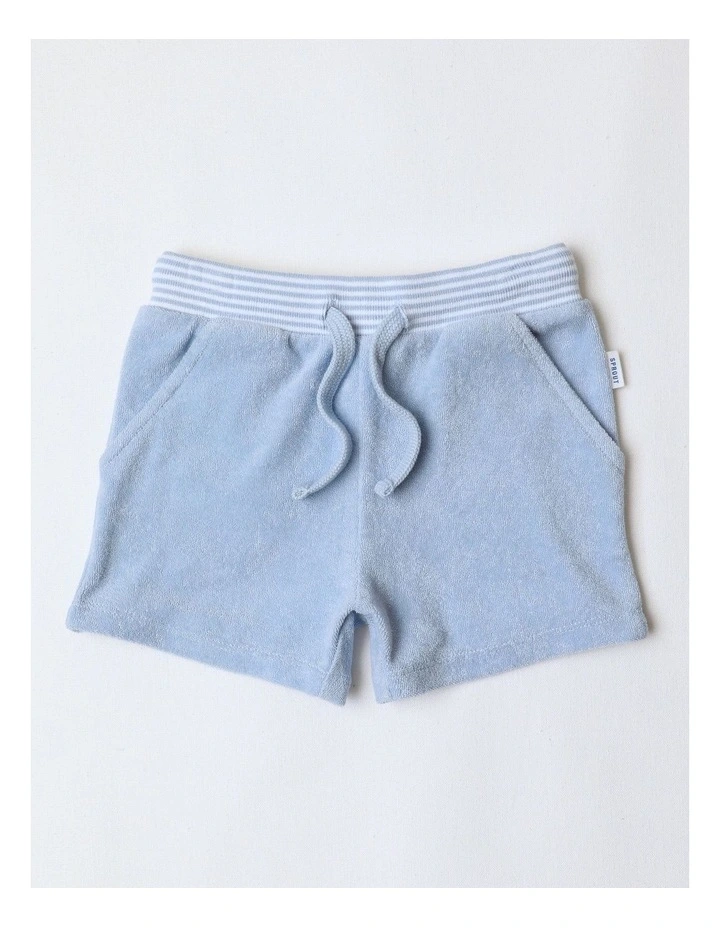 Essential Soft Jacquard Terry Shorts in Pale Blue image 1