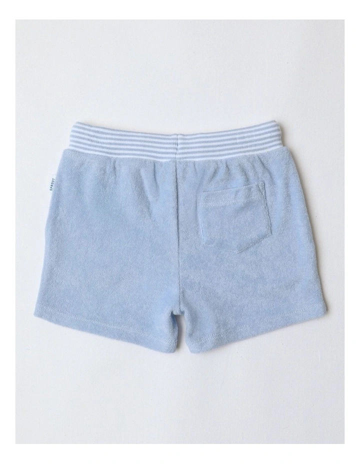 Essential Soft Jacquard Terry Shorts in Pale Blue image 3