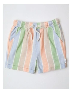 Textured Stripe Short in Multi