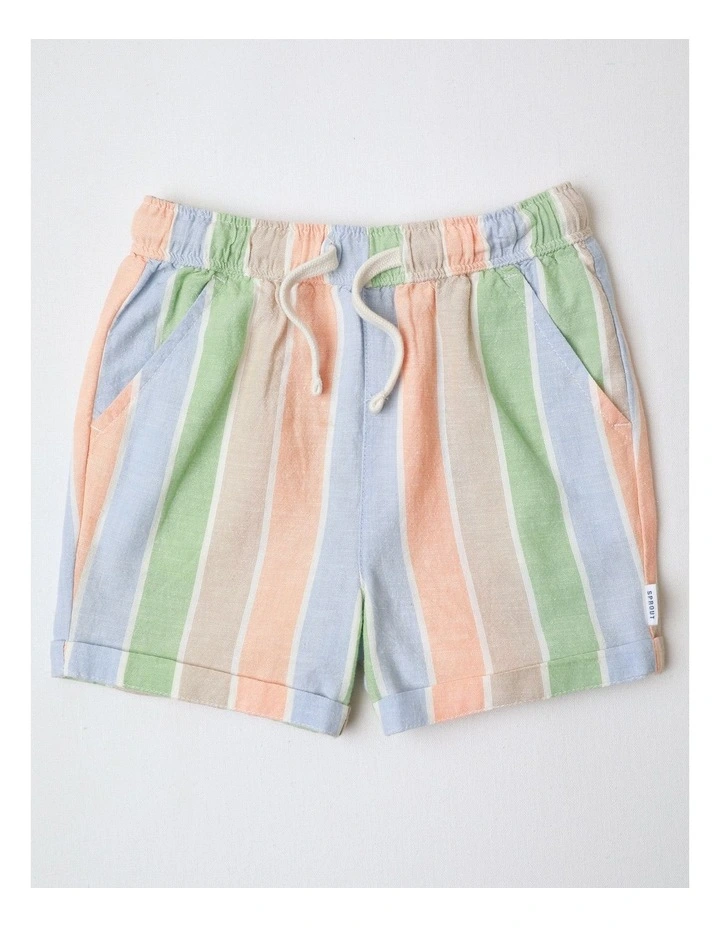 Textured Stripe Short in Multi image 1