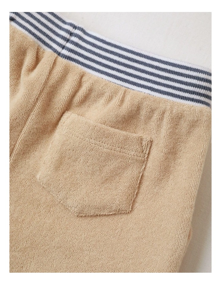 French Terry Short in Beige image 4