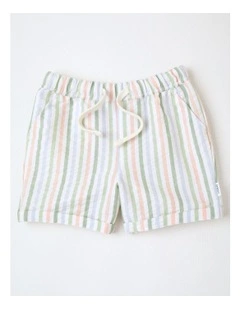 Textured Stripe Short in Multi