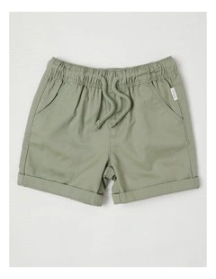 Essentials Solid Shorts in Khaki