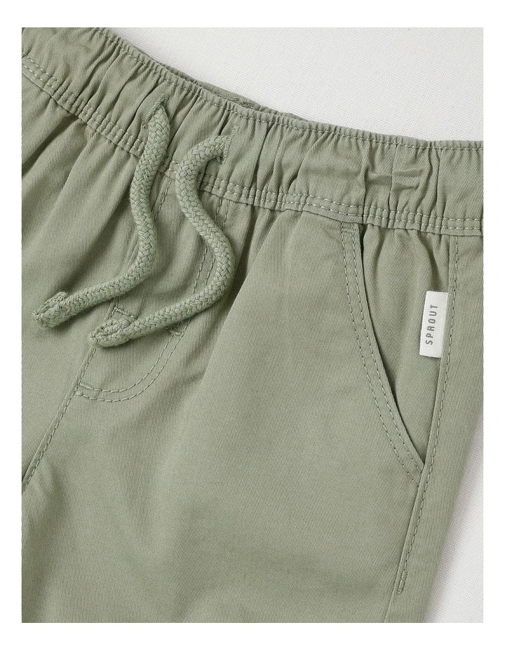 Essentials Solid Shorts in Khaki image 2