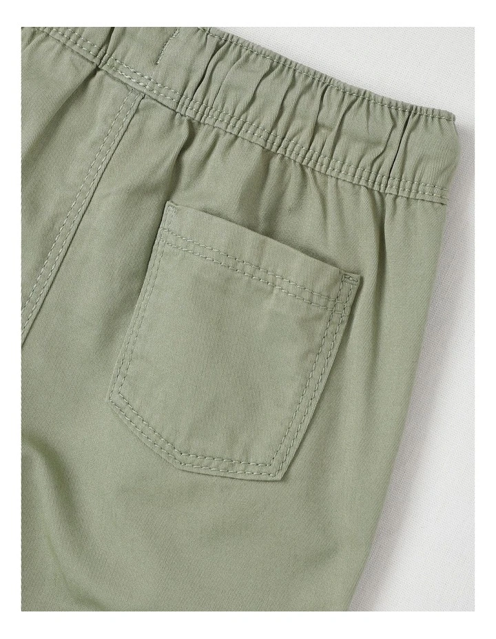 Essentials Solid Shorts in Khaki image 4