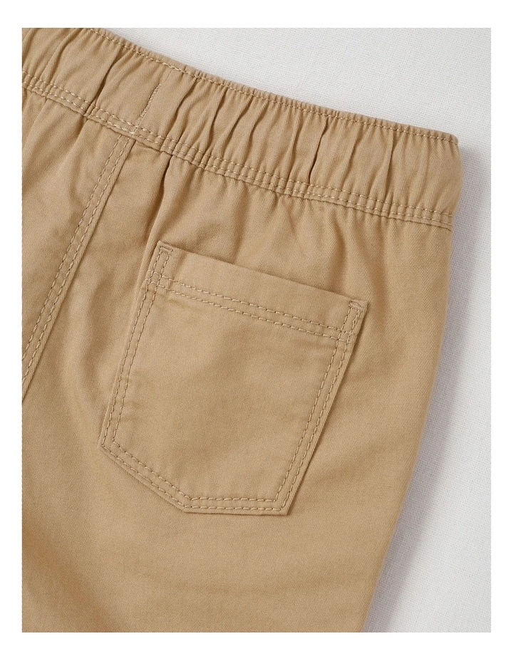 Essentials Solid Shorts in Tan image 4
