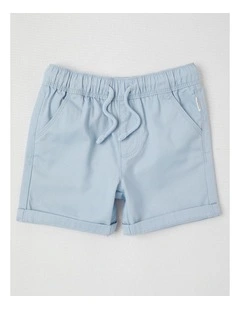 Essentials Solid Shorts in Pale Blue