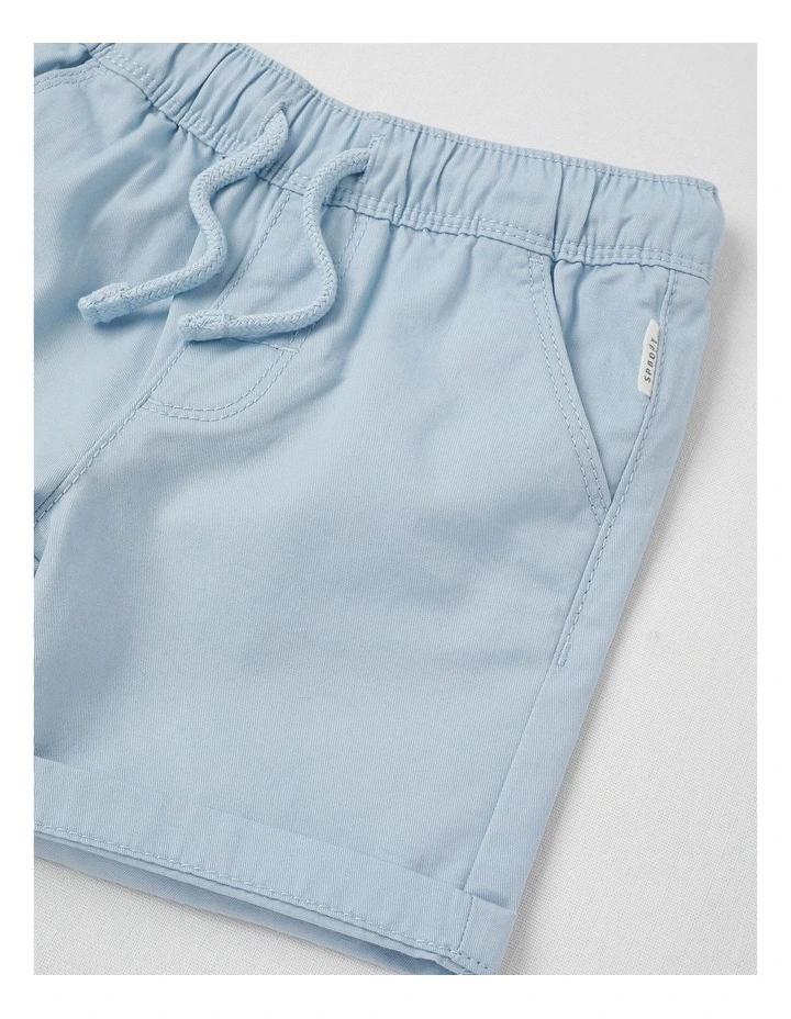 Essentials Solid Shorts in Pale Blue image 2