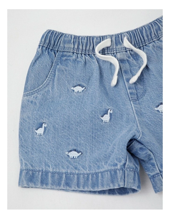 Dino Shorts in Denim image 4