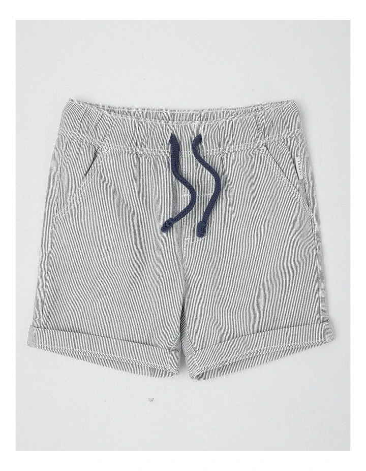 Essential Ticking Stripe Shorts in Midnight image 1