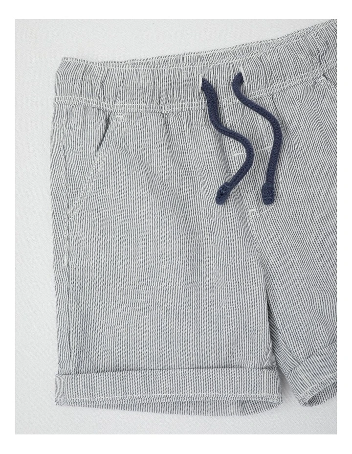 Essential Ticking Stripe Shorts in Midnight image 5