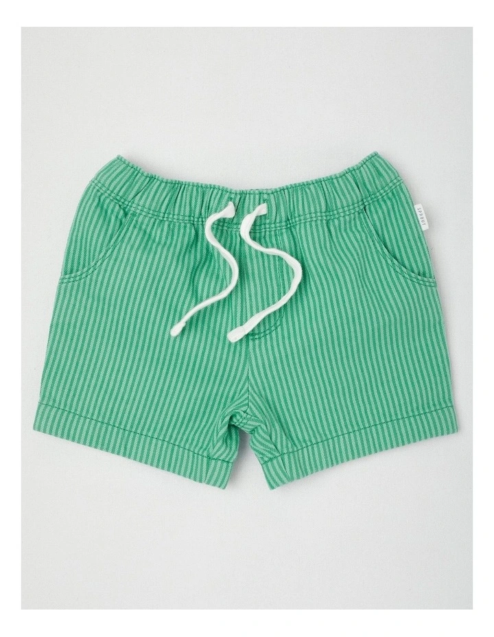 Stripe Shorts in Green image 1