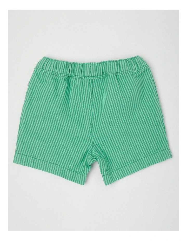 Stripe Shorts in Green image 3