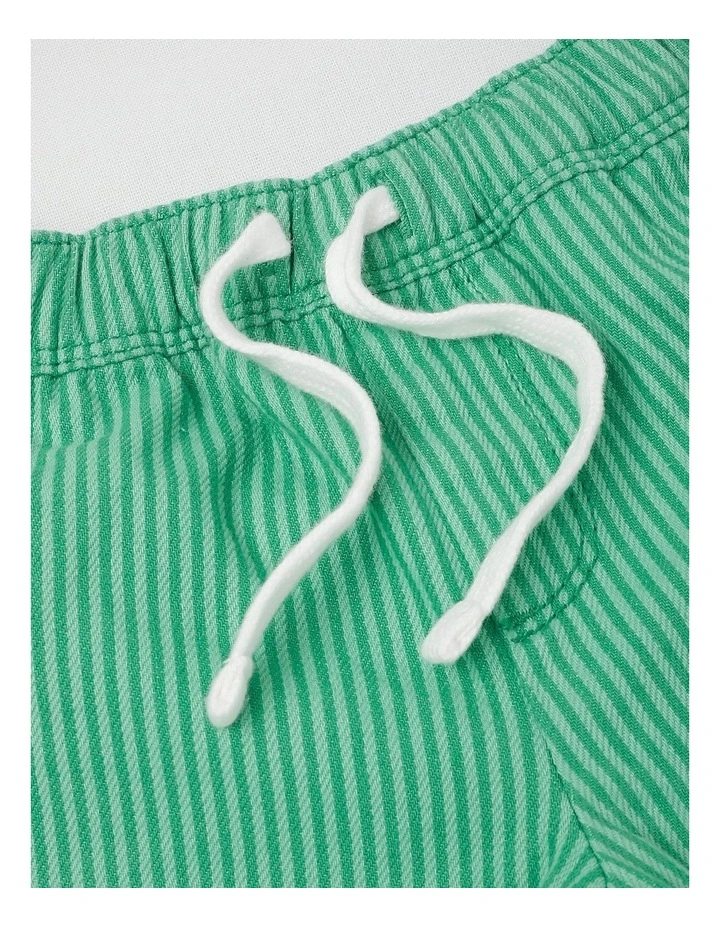 Stripe Shorts in Green image 4