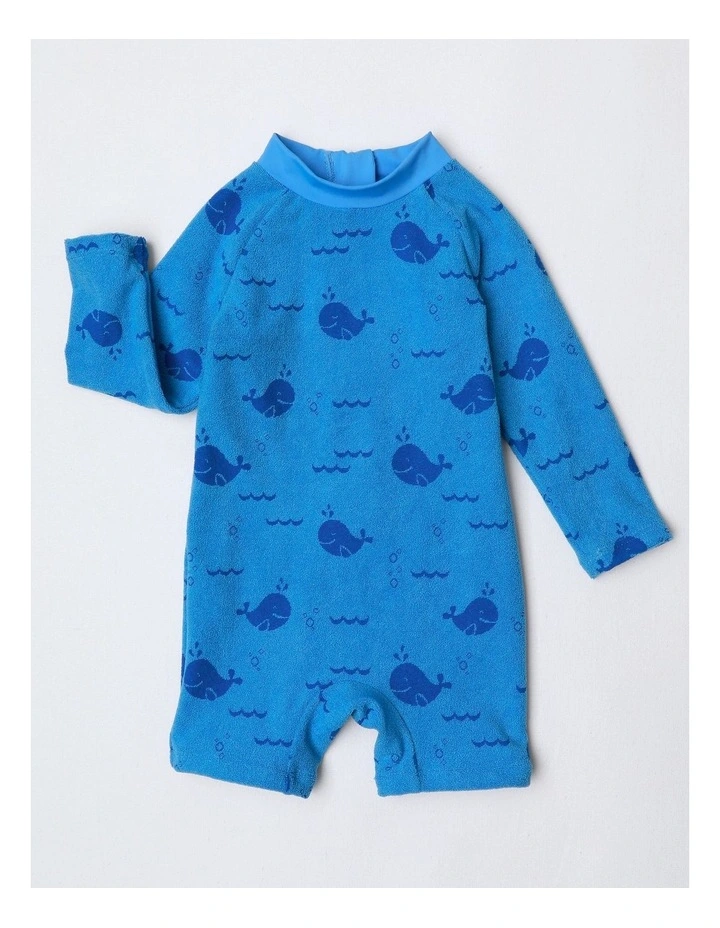 Terry Whale Swimwear in Azure image 1