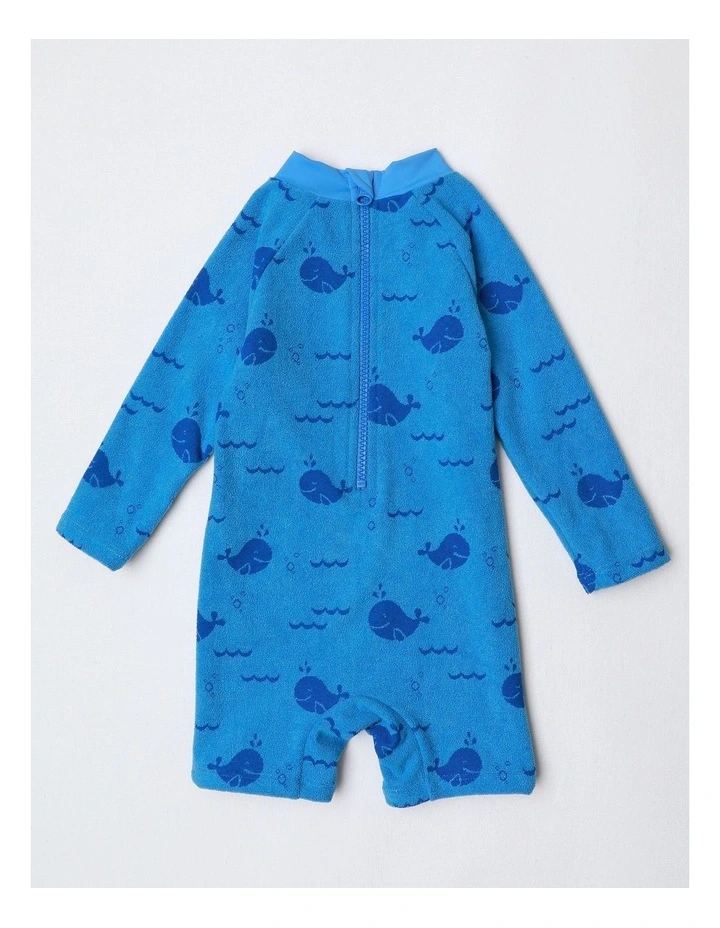 Terry Whale Swimwear in Azure image 3