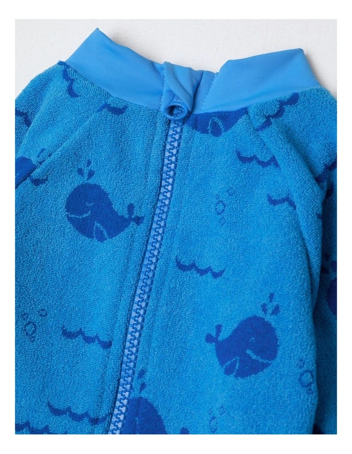 Terry Whale Swimwear in Azure image 4