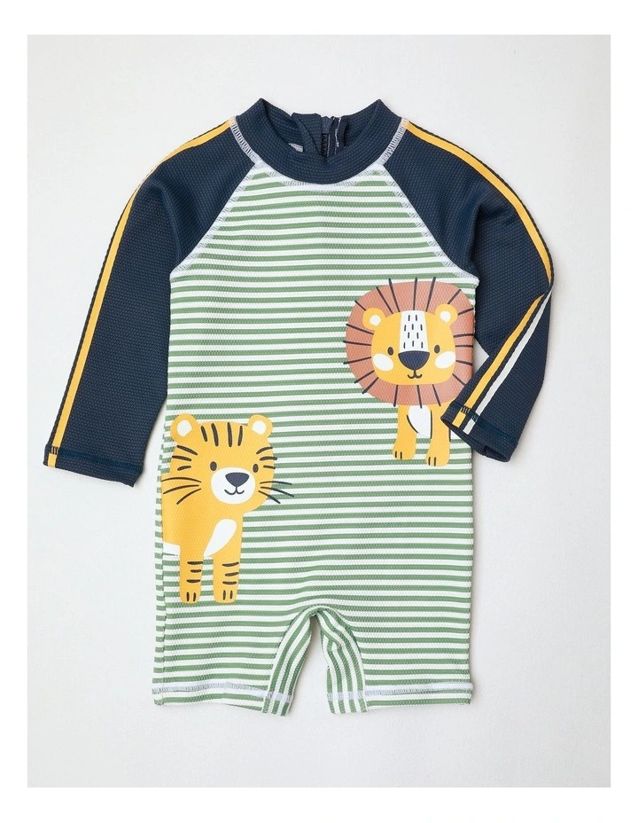 Stripe Swimwear in Azure image 1
