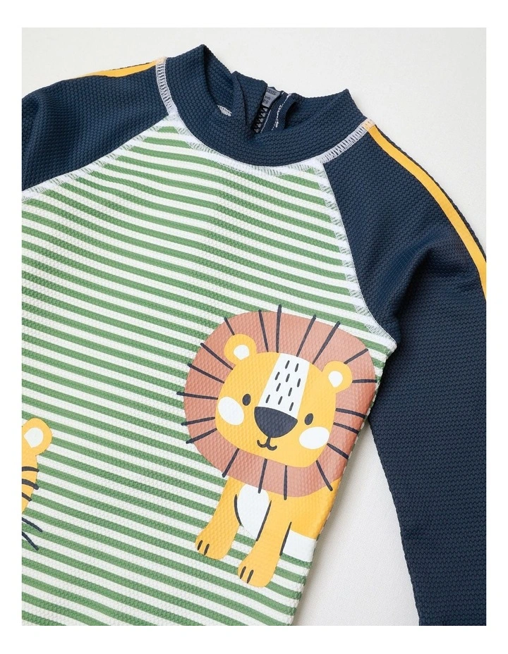 Stripe Swimwear in Azure image 2