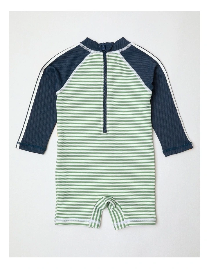 Stripe Swimwear in Azure image 3