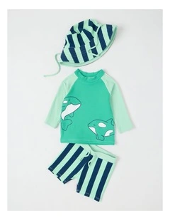 3 Piece Orca Swimwear in Teal