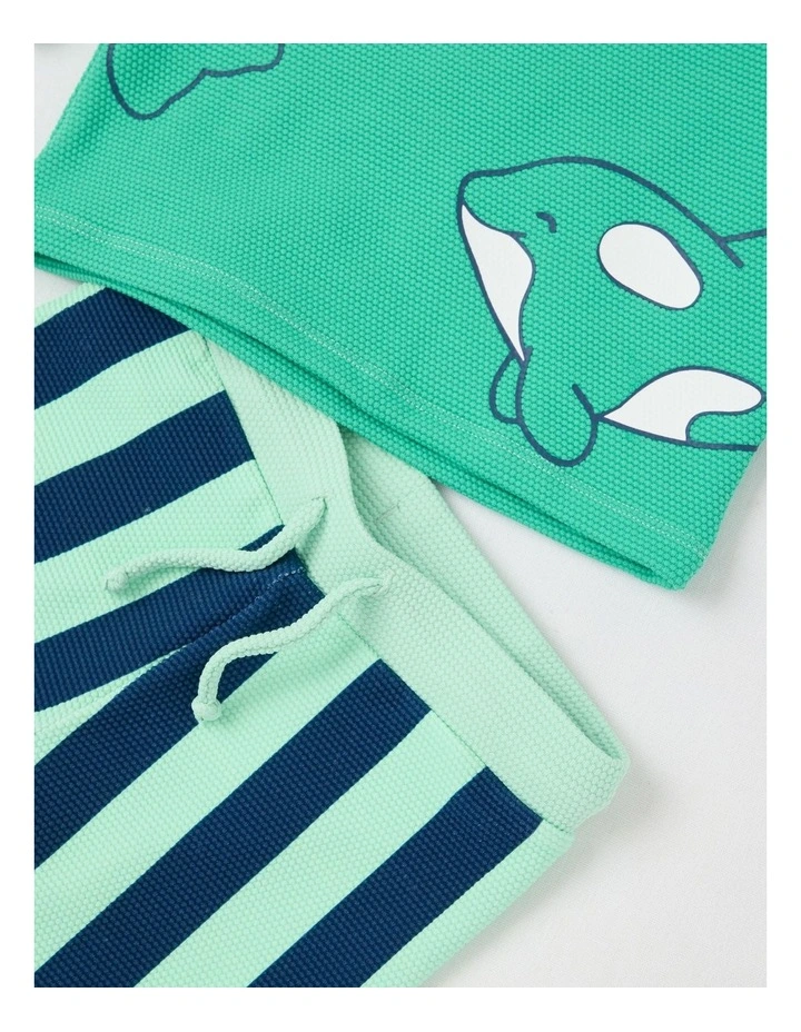 3 Piece Orca Swimwear in Teal image 4