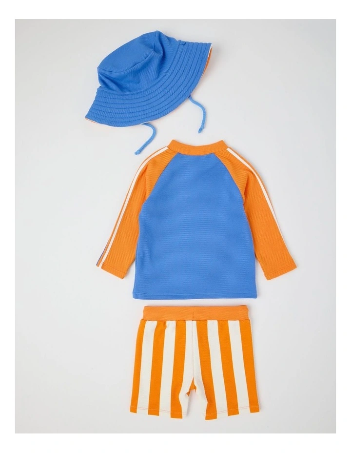 Beach Stripe Swimwear in Orange image 4